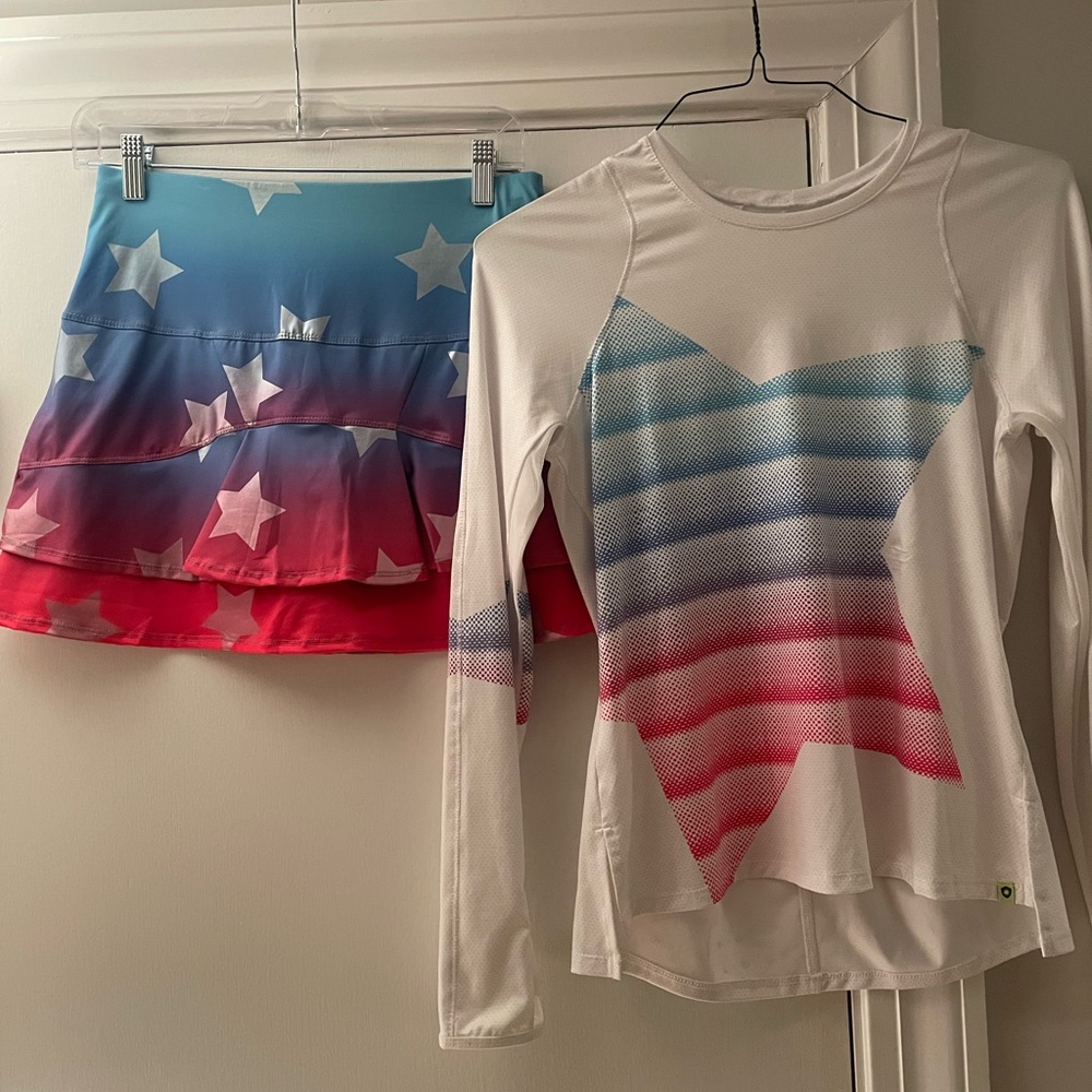 Lucky in Love tennis skirt and top
